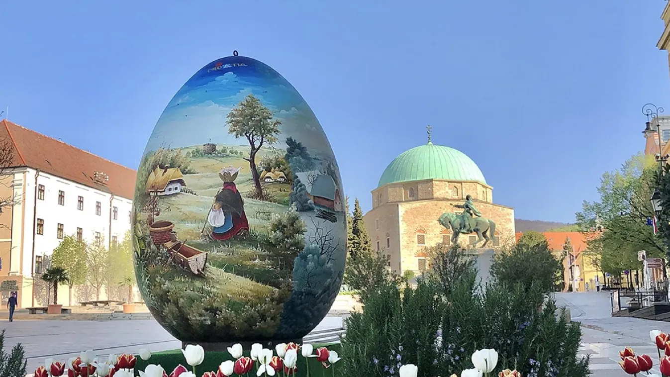 Videó: Igazi látványosság lett a gyönyörűen díszített pécsi hímes tojás