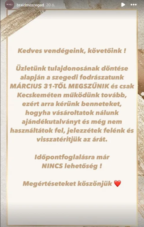 Kulcsár Edina márkájának boltja