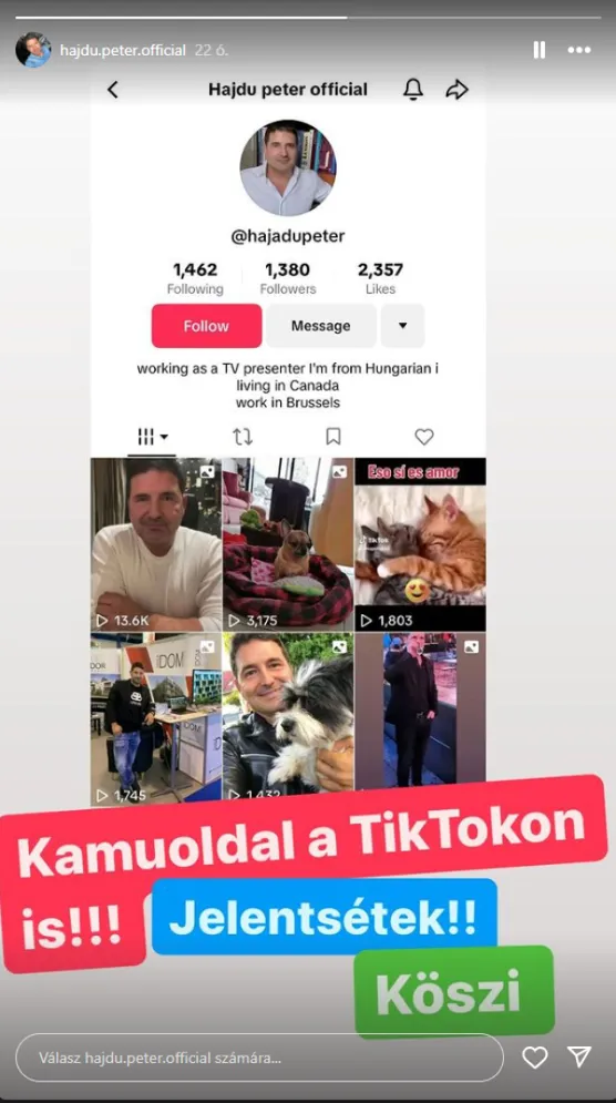 Hajdú Péter TikTok