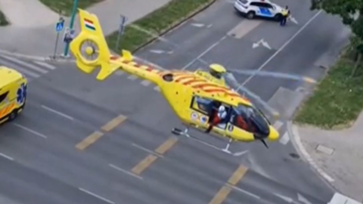 Mentőhelikopter szállt le Dunaújvárosban, nagy baj történt - videó