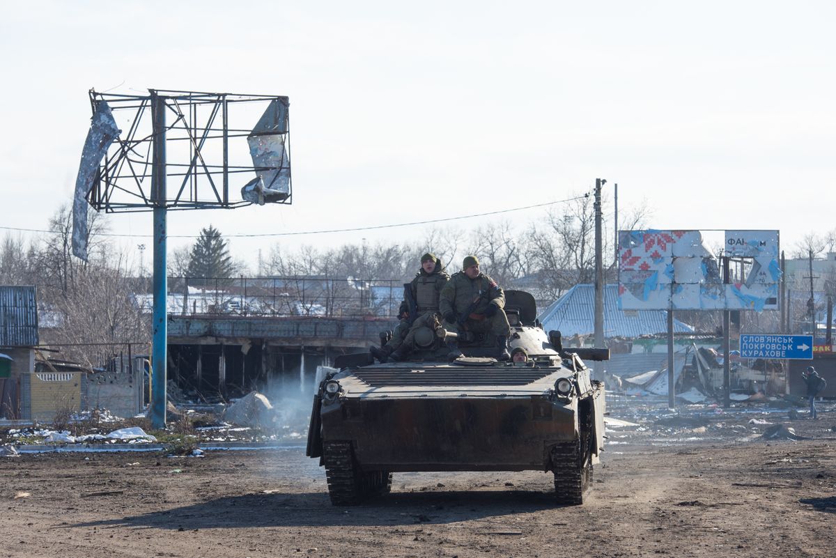 Damage in Volnovakha city amid Russia-Ukraine war