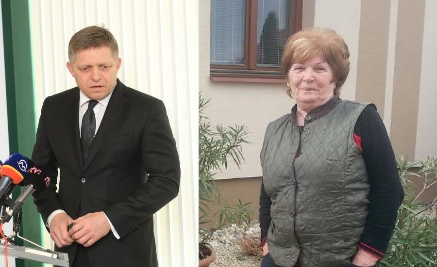 Robert Fico és anyukája, anya 