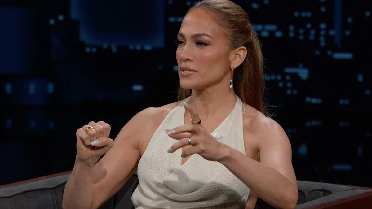 Jennifer Lopez sur le plateau de l'émission "Jimmy Kimmel Live!" à Los Angeles