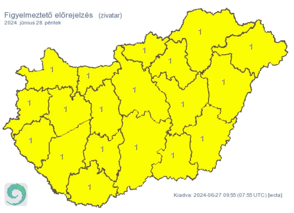 Időjárás előrejelzés csapadék zivatar