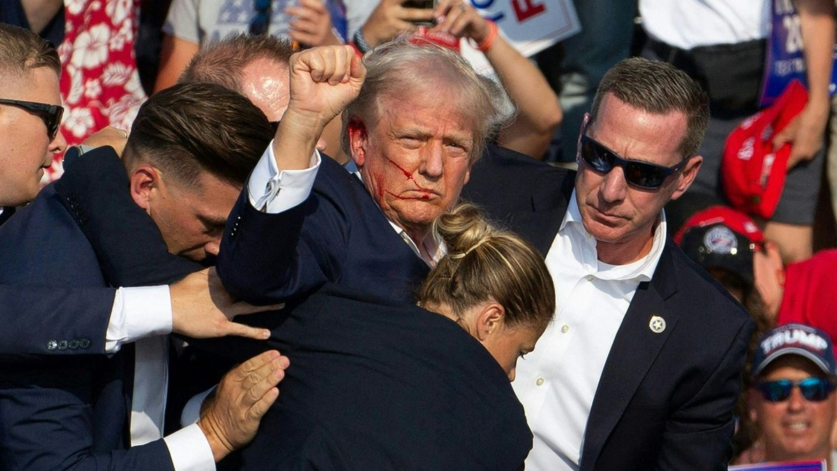 Donald Trump holds an election rally