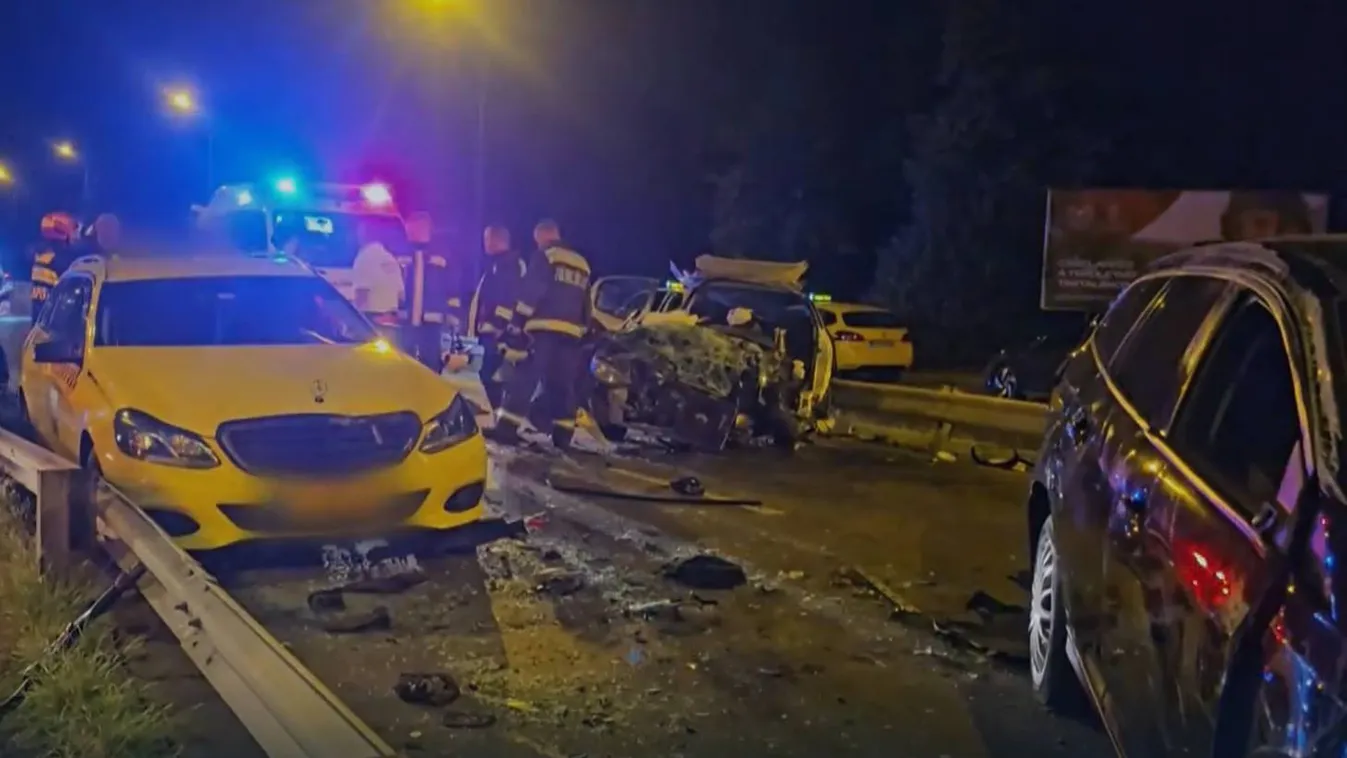 Videón a Ferihegyi repülőtérre vezető úton történt frontális karambol: ezzel védekezett a vétkes sofőr