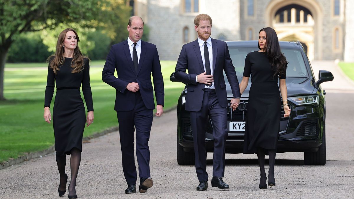 William, Kate, Harry and Meghan at Windsor Castle