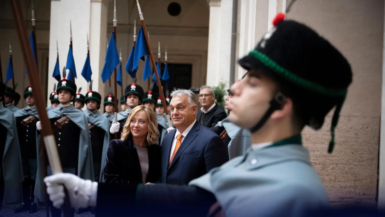 "Új fejezet" - Orbán Viktor Giorgia Meloni olasz kormányfő hivatalában járt