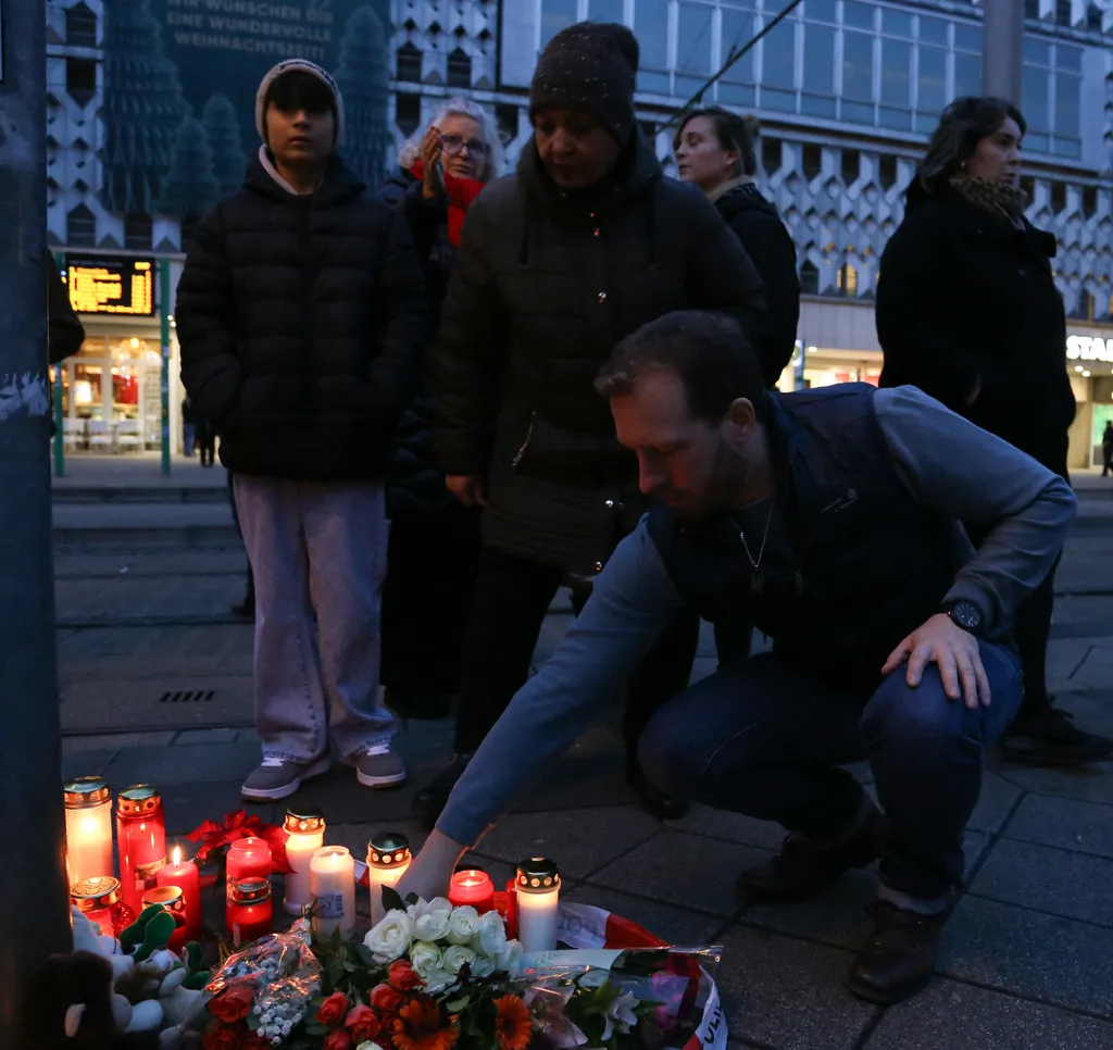 Magdeburg 2024 december 20 terrortámadás, megemlékezés AFP