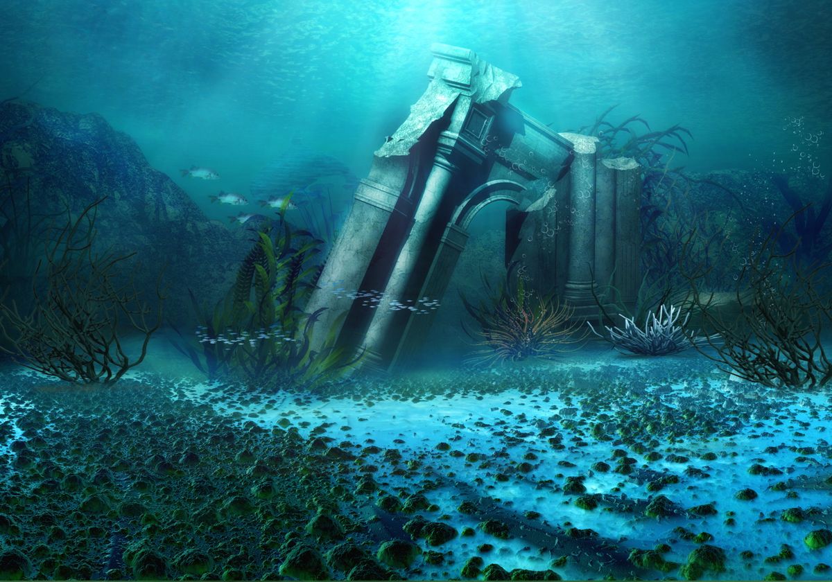 3d,Illustration,,3d,Rendered,Underwater,Fantasy,Landscape