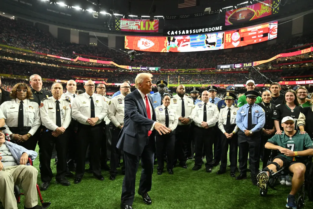 Super Bowl LIX between the Kansas City Chiefs and the Philadelphia Eagles - Game