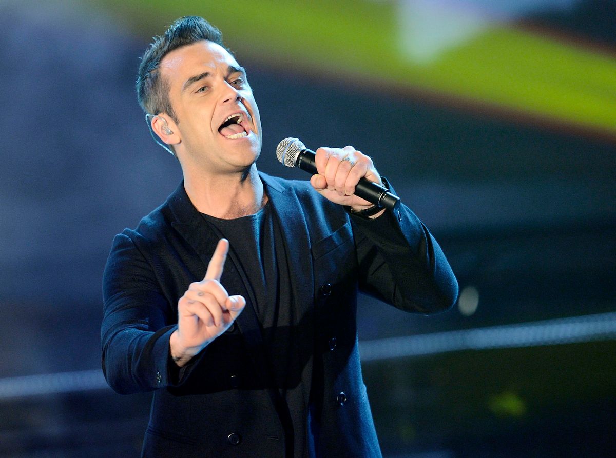 X-FACTOR ITALIAN TV SHOW FINAL Robbie Williams