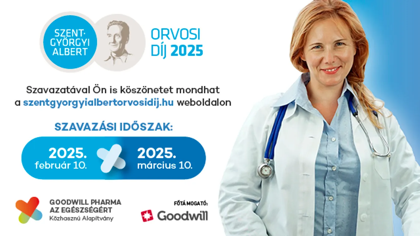 FEBRUÁR 10-ÉN ELINDULT A SZAVAZÁS A SZENT-GYÖRGYI ALBERT ORVOSI DÍJRA!