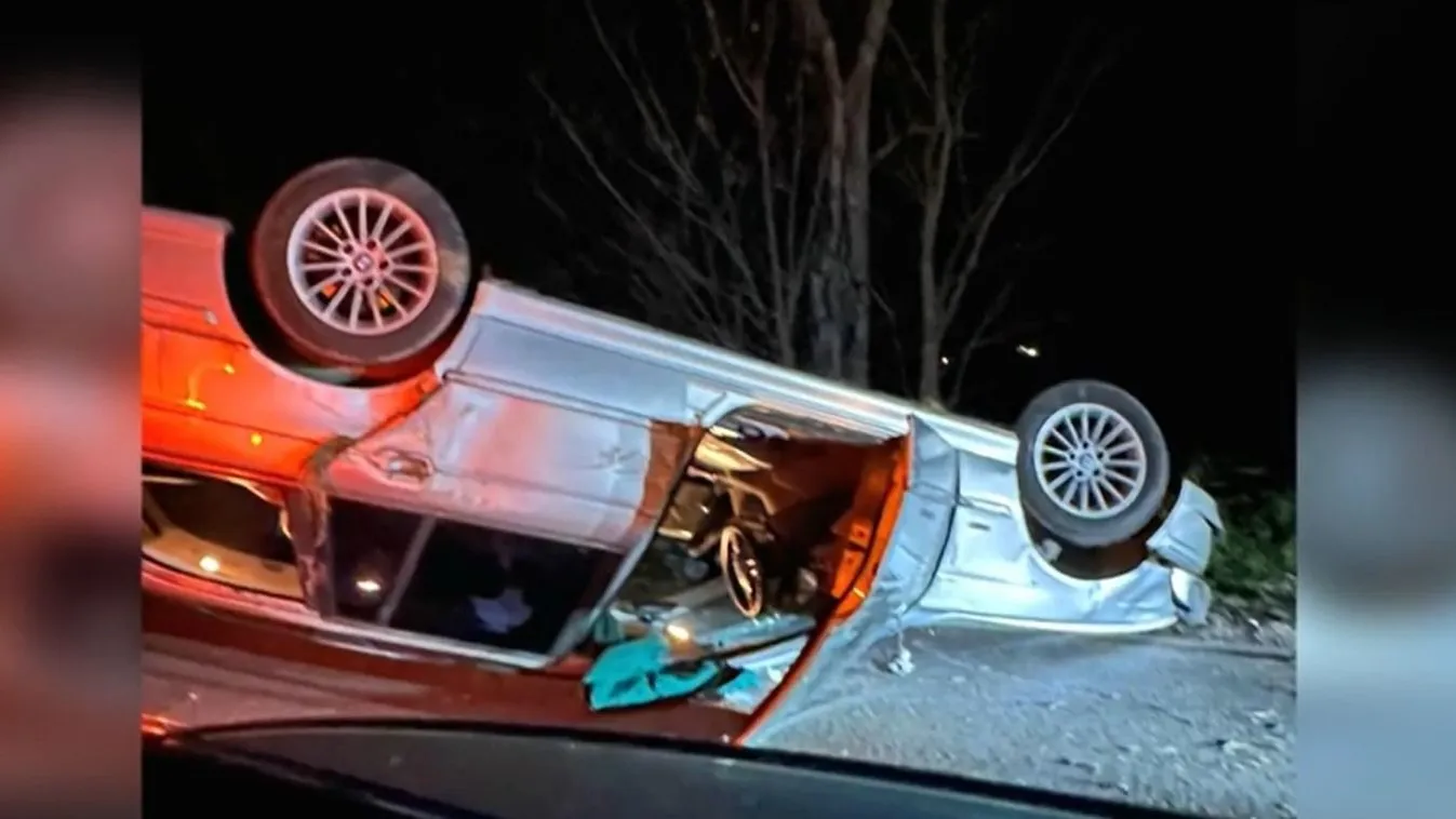 Dámai videó: tetejére borult egy BMW, megdöbbentő, miért rántotta el a kormányt a sofőr
