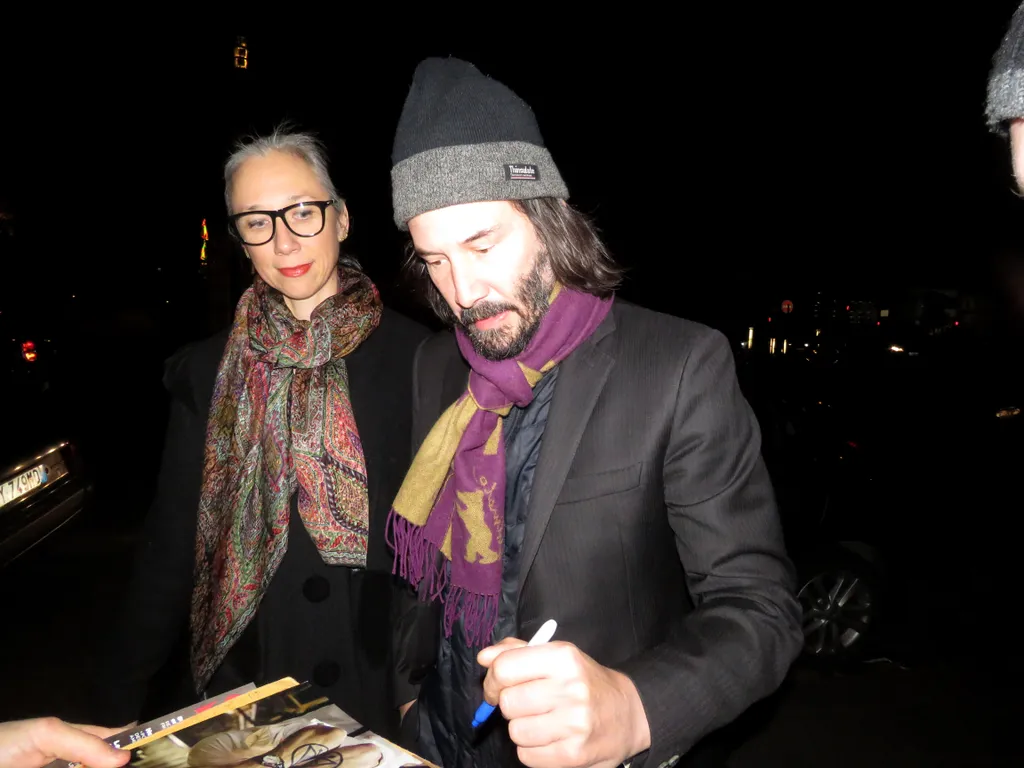 EXCLUSIVE: Keanu Reeves is in Paris to attend an exhibition of photographs by Alexandra Grant at the Galerie Gradiva.