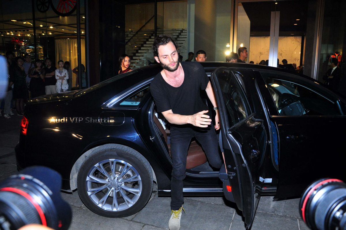 Penn Badgley highlights promotional event in Beijing