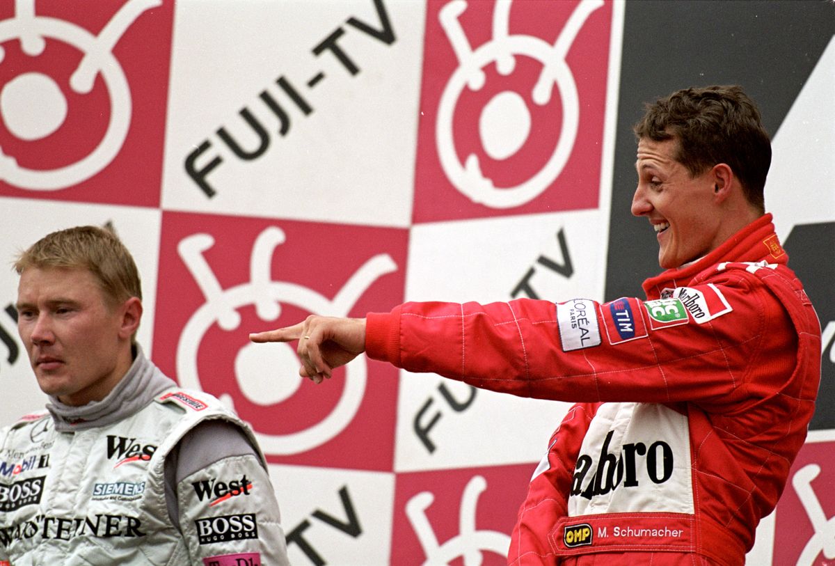 Michael Schumacher and Mika Hakkinen