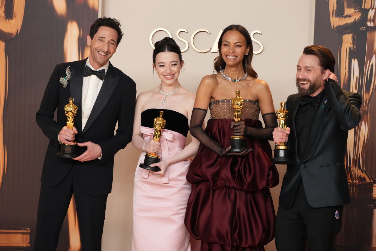 Adrian Brody, Mikey Madison, Zoe Saldana, Kieran Culkin. Oscar-gála