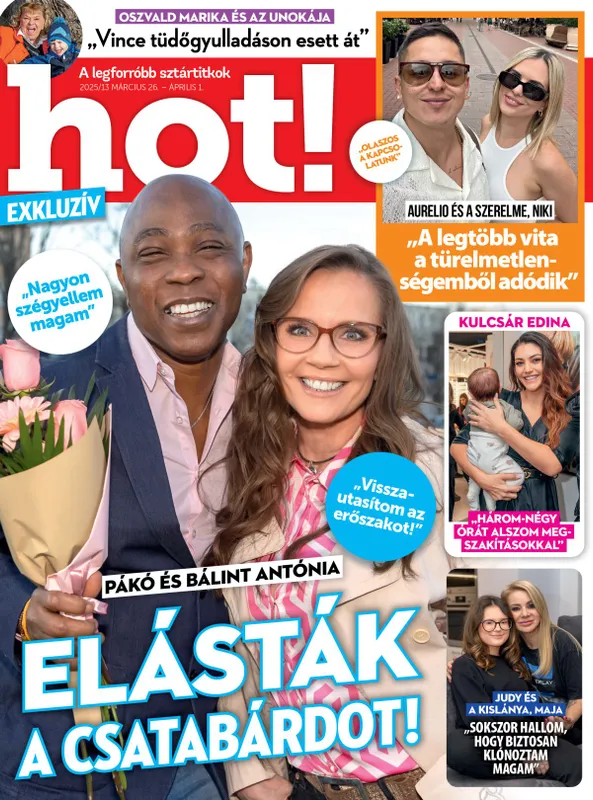 HOT MAGAZIN HÉTFŐI FELTÖLTÉS 
Pákó - Ákos
Oszvald - felteszem én
Aurelio - Adrián
Judy - Ági
Kulcsár - Niki