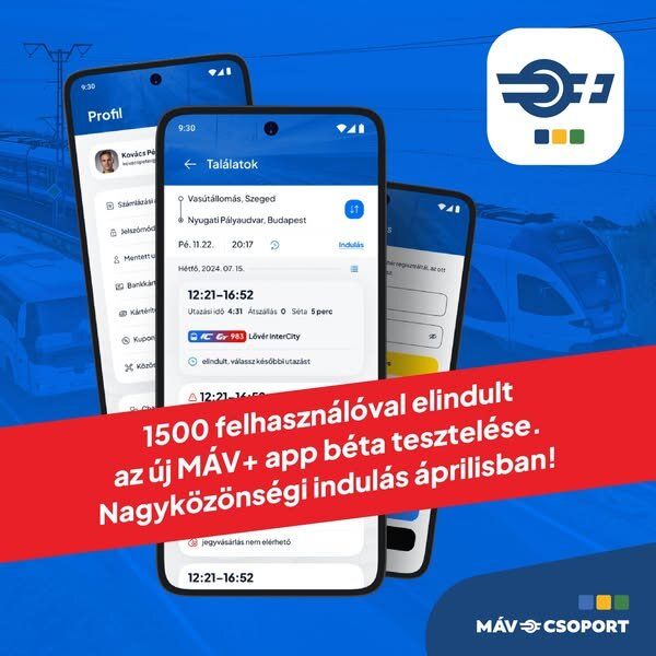 MÁV+ app alkalmazás