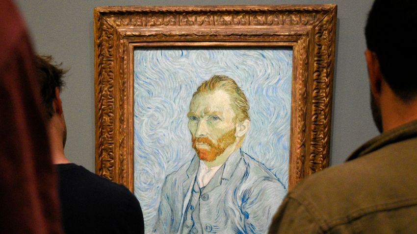 The troubled (1) _____ painted one of his best works in the grounds of the mental hospital Saint-Paul-de-Mausole, where he was sent (2) ______ he had cut off his ear.