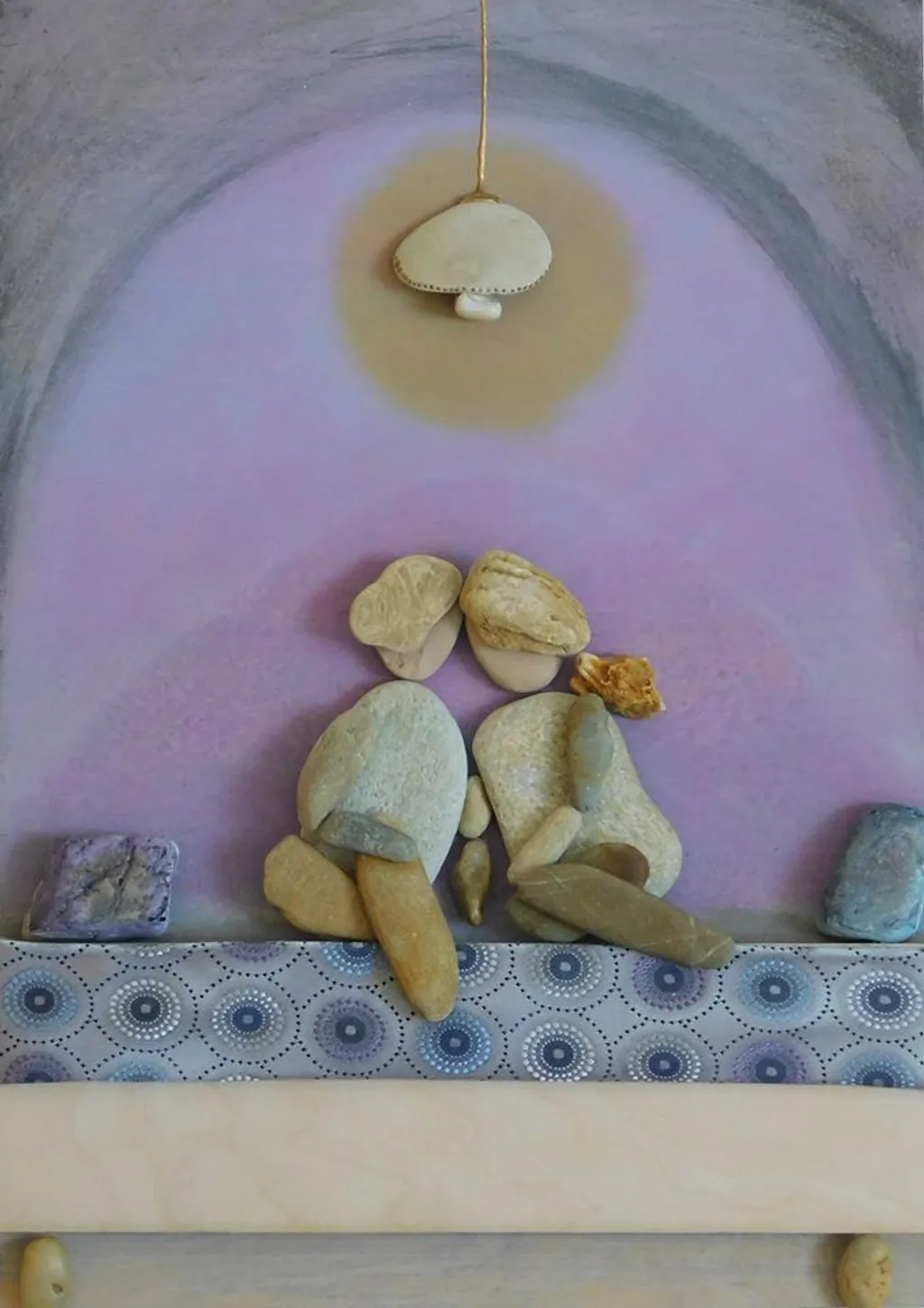 Forrás: Szilajka Erzsébet Kavicsművészet, Kavicsképek, Pebble Art / Facebook 