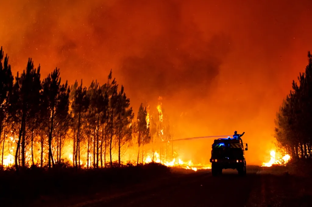 Forrás: MTI/EPA/Gironde Megyei Tűzoltóság
