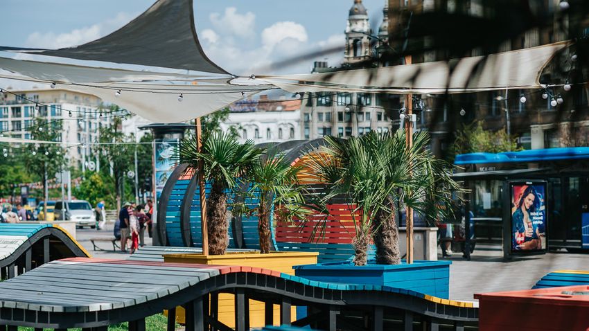 Pop up park a Városháza téren