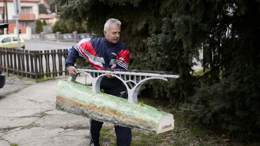 Az egykori somlyói völgyhíd makettje