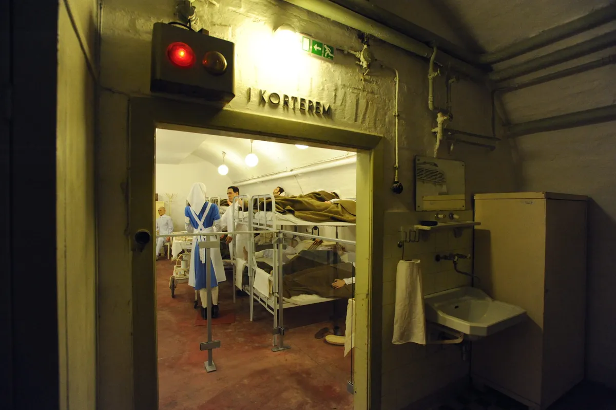 a Sziklakórház Atombunker Múzeum kiállítása