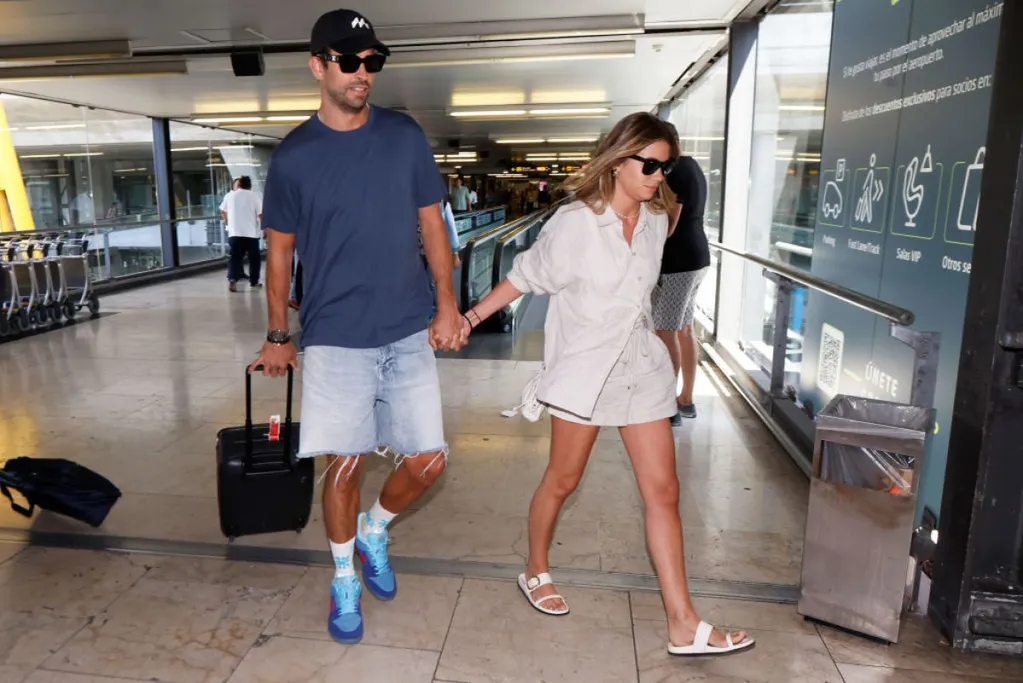 Gerard Pique And Clara Chia Arrive In Madrid