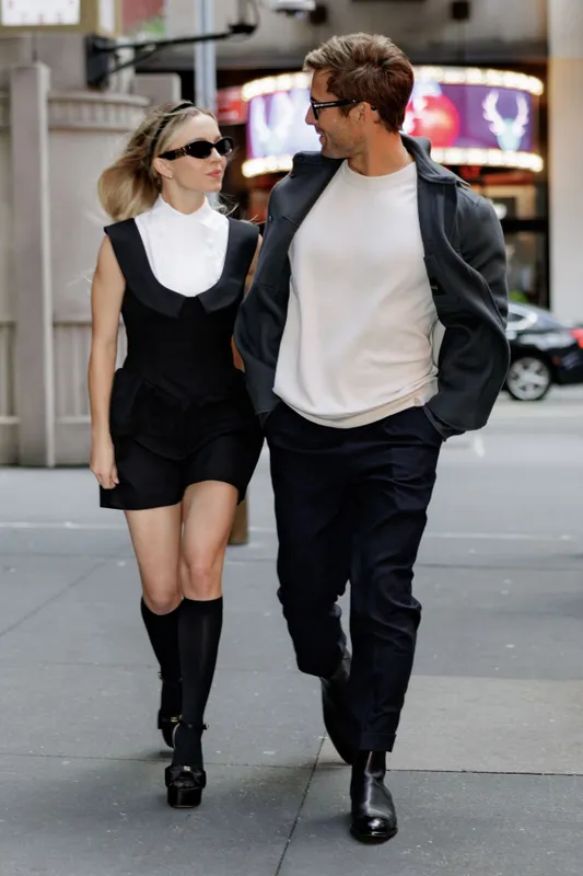 EXCLUSIVE: Sydney Sweeney & Glen Powell Step Out Arm in Arm During Promotion in New York City.