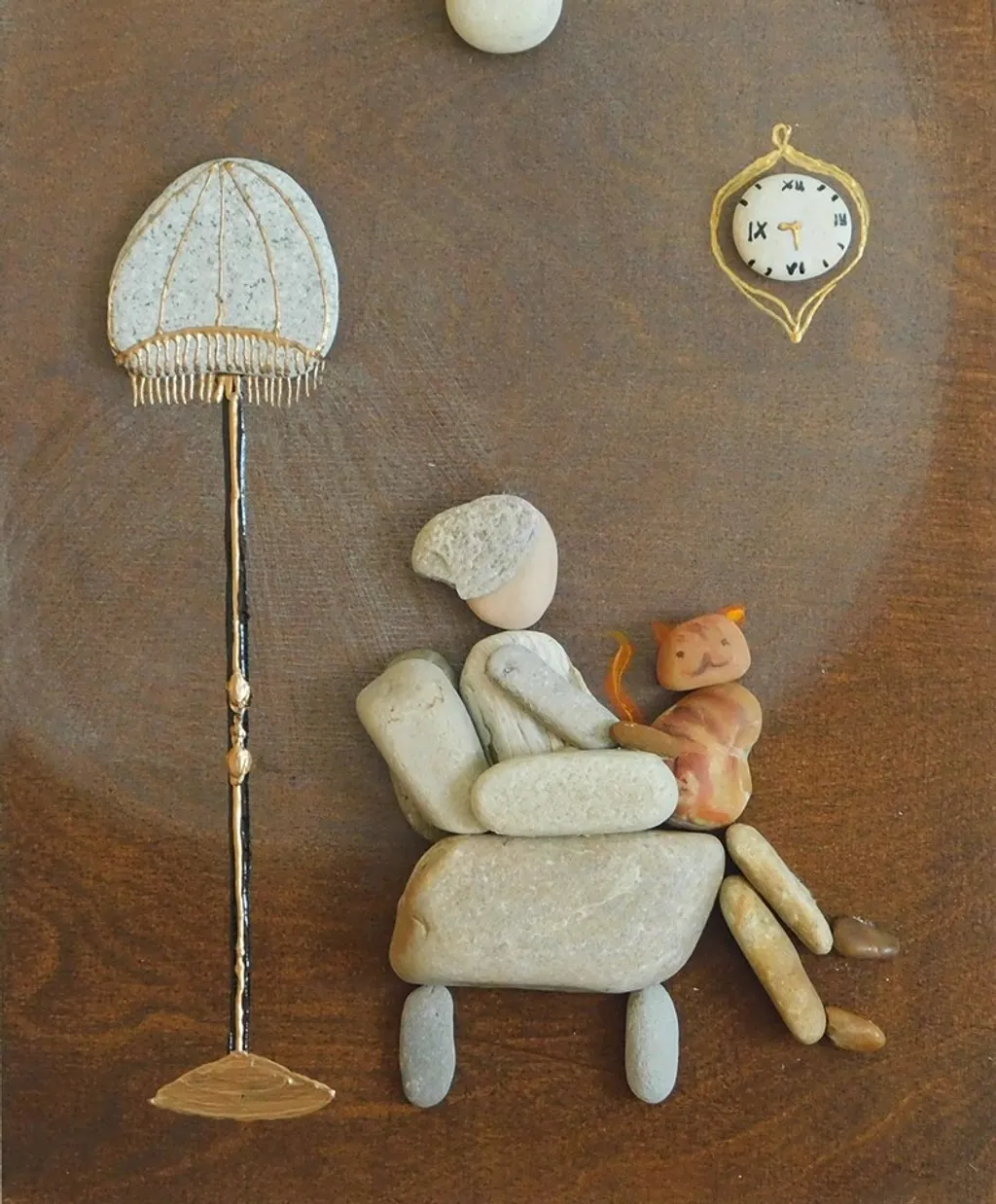 Forrás: Szilajka Erzsébet Kavicsművészet, Kavicsképek, Pebble Art / Facebook 