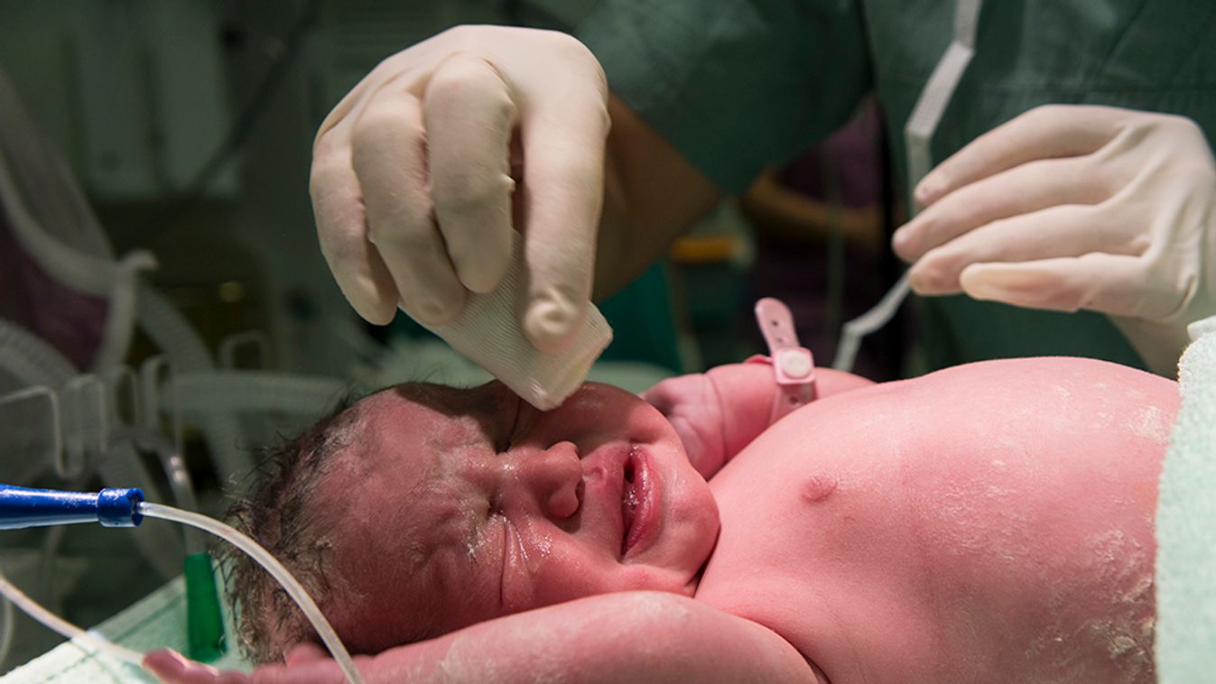 Kirohant a szülésznő a mozdulatlan babával
