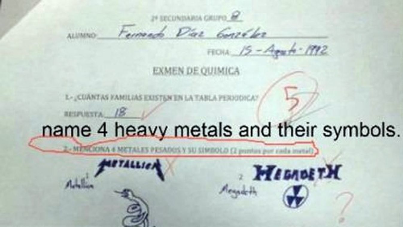 A Metallica nehézfém