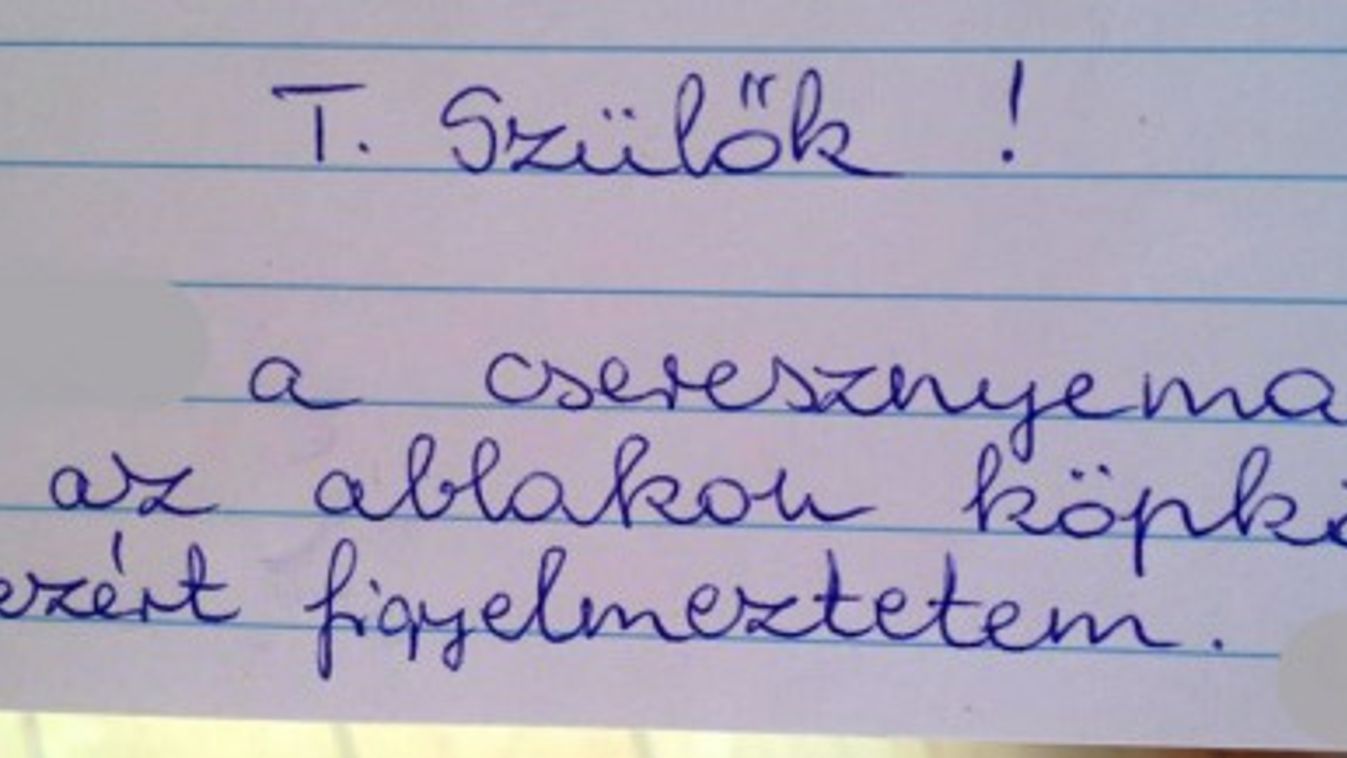 T. Szülők! A gyerek zavarja az órát!