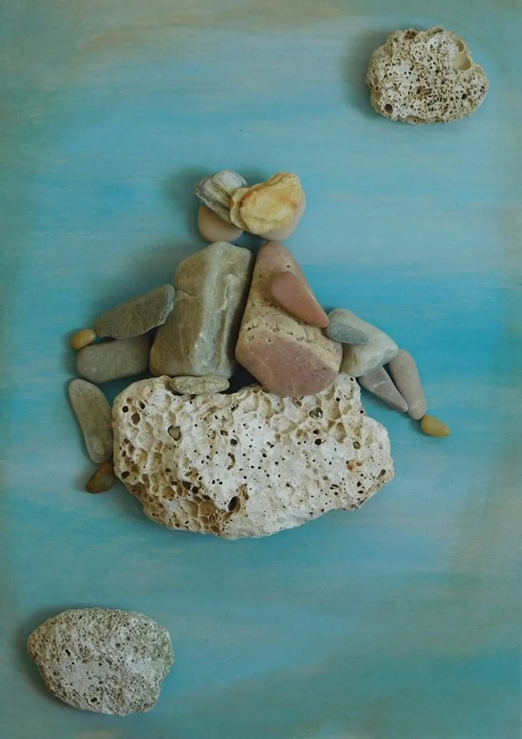Forrás: Szilajka Erzsébet Kavicsművészet, Kavicsképek, Pebble Art / Facebook 