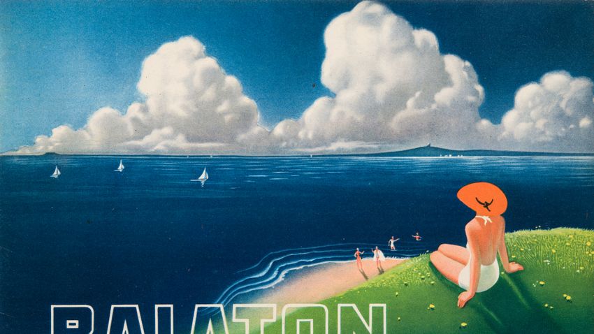 Art deco utazási plakátok a Balatonról
