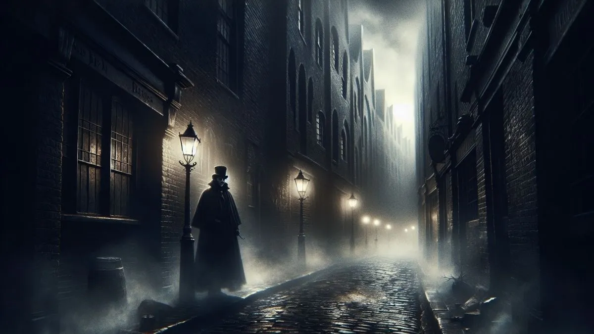 1880's,Jack,The,Ripper,In,Dirty,And,Foggy,London,Street