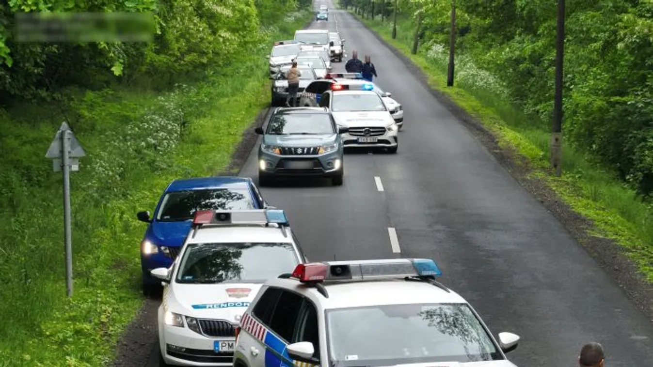 Rendőrautók hosszú sora az úton: elkapták a feleséggyilkos férfit Somogyban