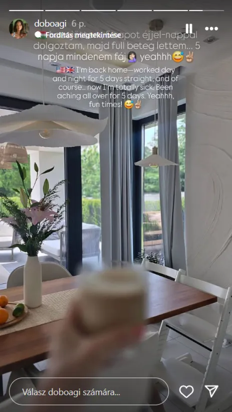 Dobó Ági nagy vonalakban számolt be betegségéről követőinek. 