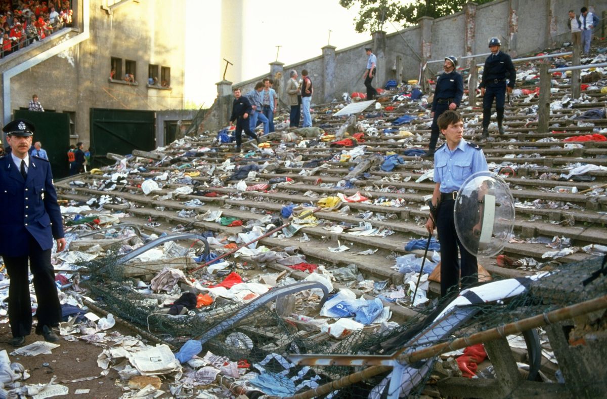 The aftermath of the crowd riots