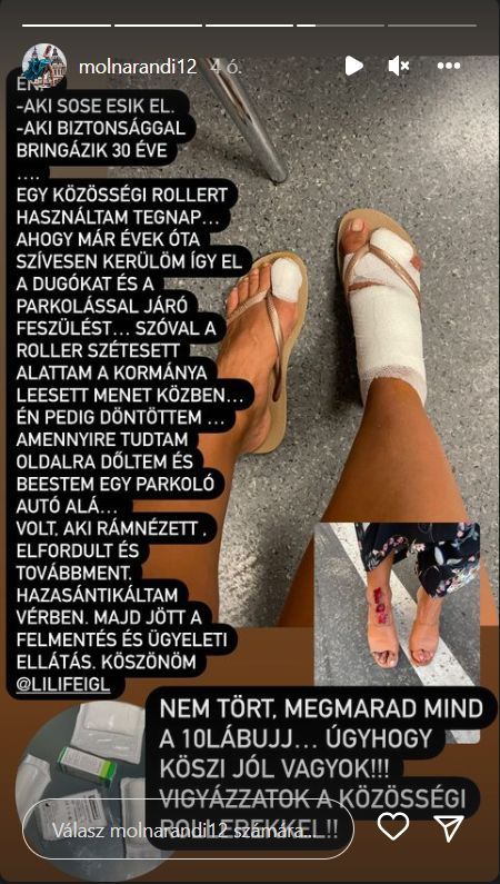 Molnár Andi baleset