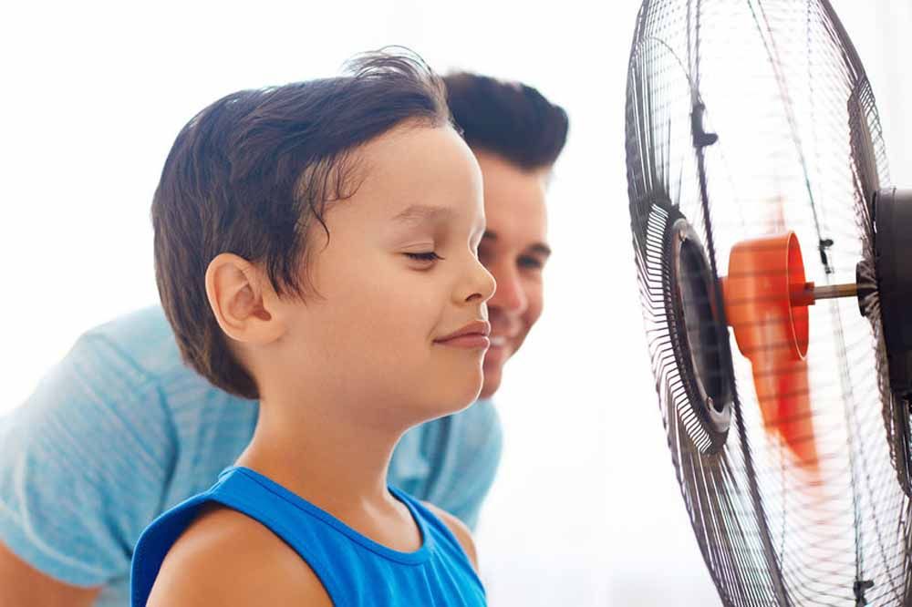 hőség, meleg, kánikula, ventilátor
