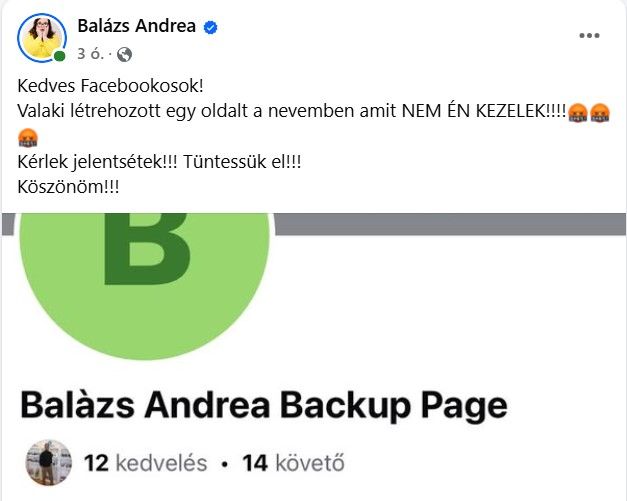 Balázs Andi poszt