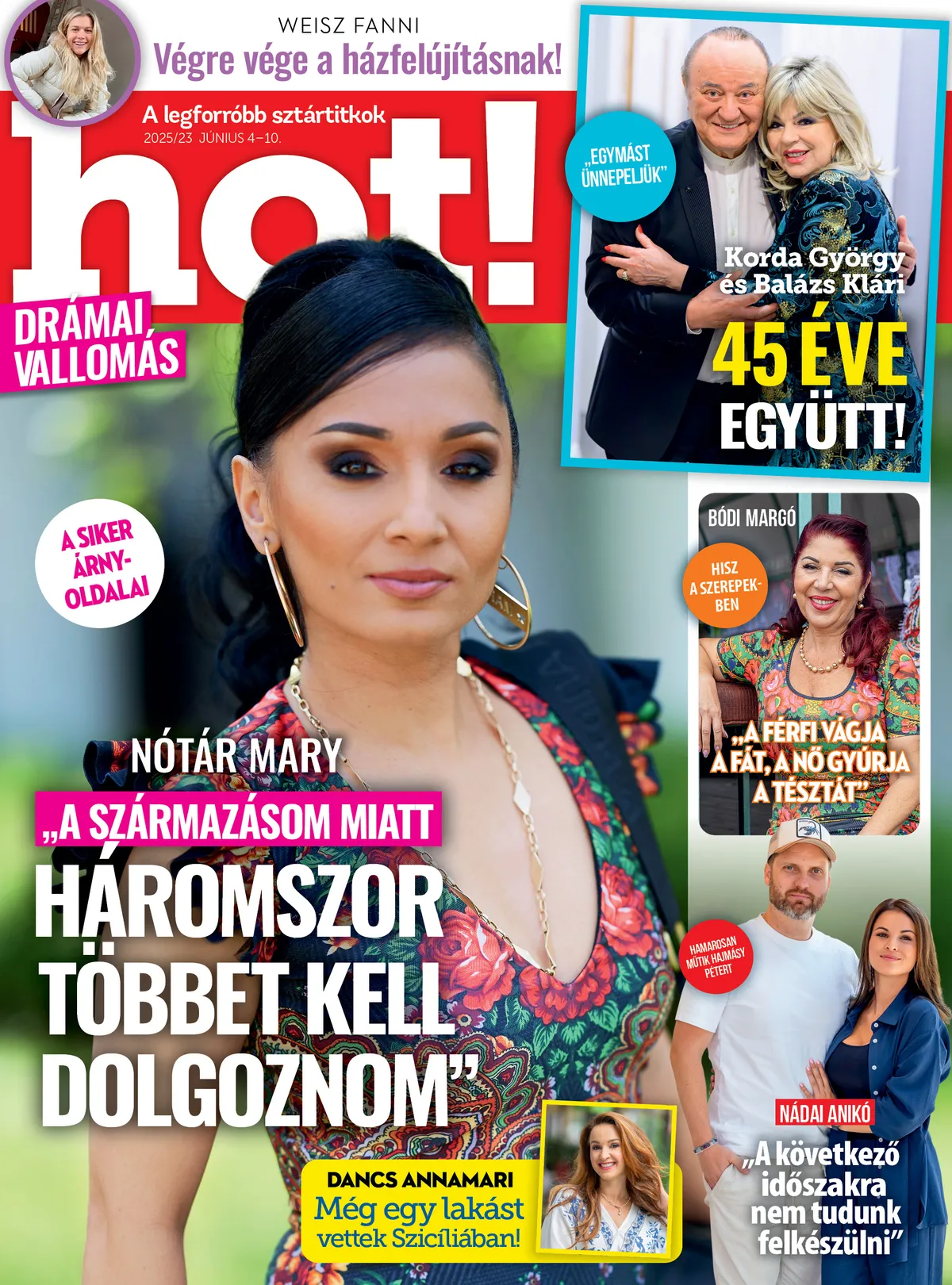 HOT! MAGAZIN HÉTFŐI FELTÖLTÉS 
Nótár Mary - Adrián
Weisz Fanni - Adrián
Korda György - Ákos
Bódi Margó - Niki
Dancs Annamari - Niki 
Nádai Anikó - Ákos