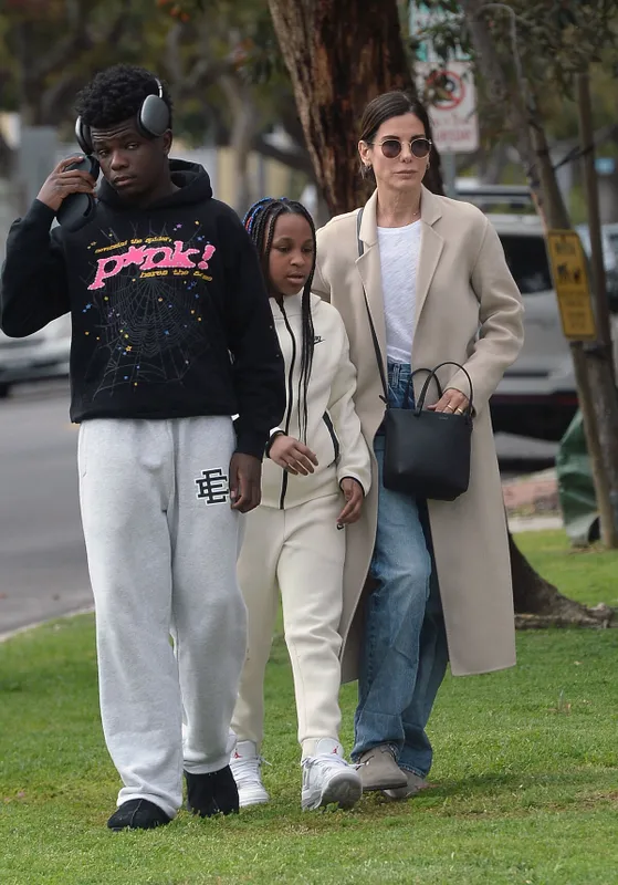 EXCLUSIVE: Sandra Bullock is Spotted on a Rare Outing With Her Family in Los Angeles