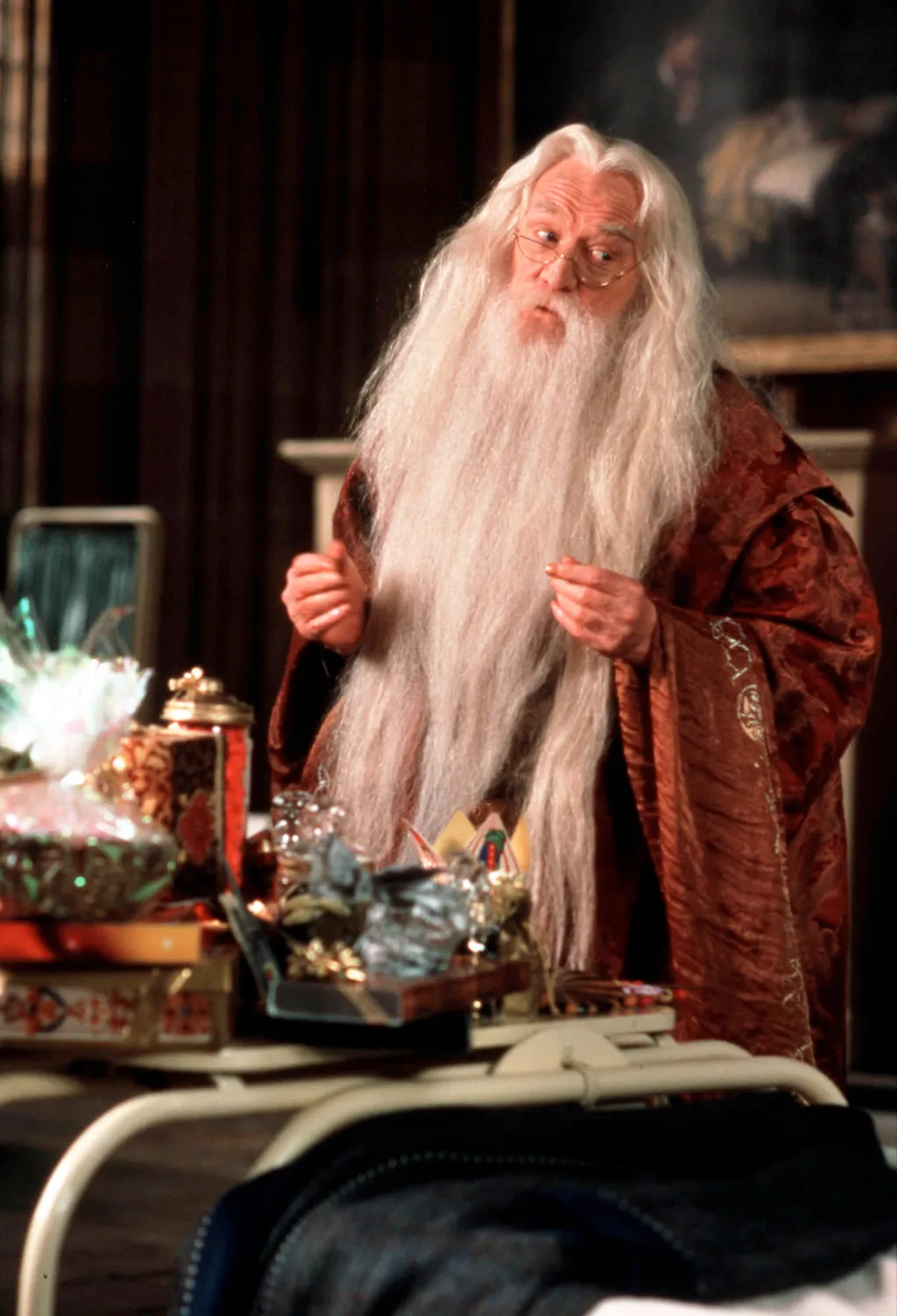 20011109;ONT;Movies;D5 -- ALL THE KIDS' MEN: Both Robbie Coltrane, left, and Richard Harris, have considered the consequences if all seven Harry Potter books are made into movies. {ldquo}I would hate to think I would never play a pimp or a mass murderer a