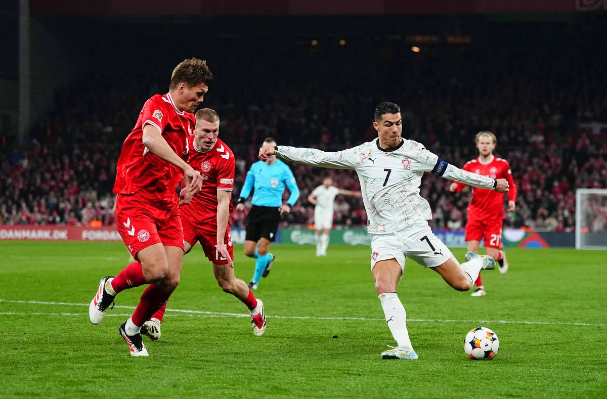 Cristiano Ronaldo Denmark vs Portugal - UEFA Nations League Quarter-finals 2024/25