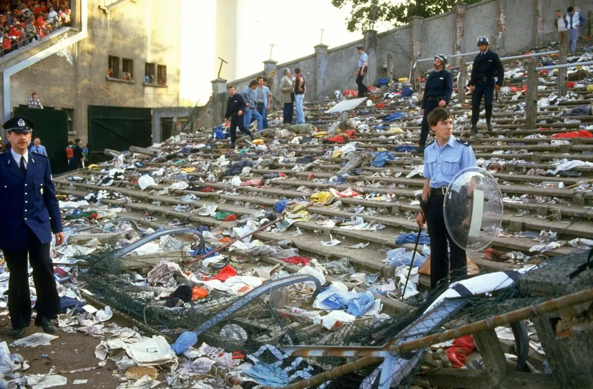 The aftermath of the crowd riots